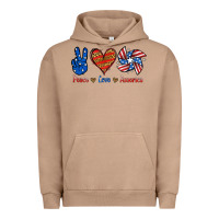 Pigment Burro Peace Love America Urban Hoodie - Jasminsmagicworld