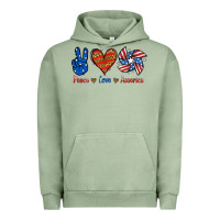 Pigment Oil Green Peace Love America Urban Hoodie - Jasminsmagicworld