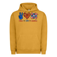 Pigment Peanut Butter Peace Love America Urban Hoodie - Jasminsmagicworld