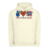 Pigment Pistachio Peace Love America Urban Hoodie - Jasminsmagicworld