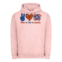 Pigment Salmon Peace Love America Urban Hoodie - Jasminsmagicworld