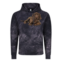 Cloud Black Sussex Spaniels llustrations Vintage Hoodie - LillyAllenDesigns
