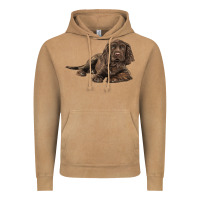 Vintage Camel Sussex Spaniels llustrations Vintage Hoodie - LillyAllenDesigns