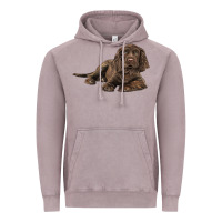 Vintage Zinc Sussex Spaniels llustrations Vintage Hoodie - LillyAllenDesigns