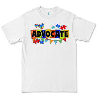White Advocate Autism Premium Tee - FaDigitalArtStudio