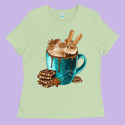 Chocolate And Coffee Ladies Tee Designed By Fadigitalartstudio