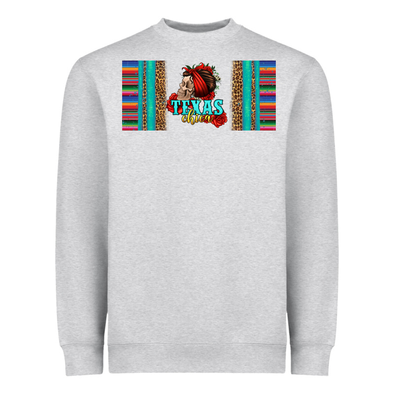 Texas Chica Skull With Bandana Heavyweight Sweatshirt by Jasminsmagicworld | Teevron
