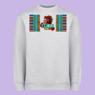 Texas Chica Skull With Bandana Heavyweight Sweatshirt Designed By Jasminsmagicworld