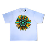 Grape Ice turquoise leopard sunflower Urban Heavy Tee - Jasminsmagicworld