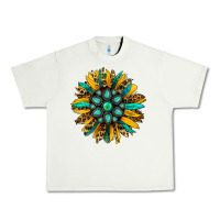 Pistachio turquoise leopard sunflower Urban Heavy Tee - Jasminsmagicworld