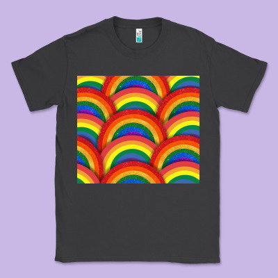 Pride Rainbow Glitter Tumbler Classic Tee Designed By Fadigitalartstudio
