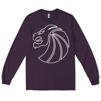 Plum outline seven lions Long Sleeve Tee - artisFamous