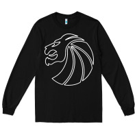 Black outline seven lions Long Sleeve Tee - artisFamous