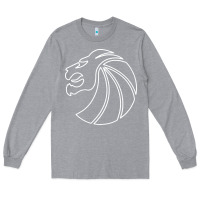 Heather Grey outline seven lions Long Sleeve Tee - artisFamous