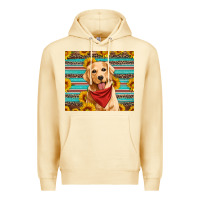Pina Colada golden retriever with sunflowers Premium Hoodie - Artiststas