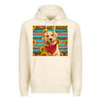 Sandshell golden retriever with sunflowers Premium Hoodie - Artiststas