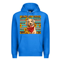 True Royal golden retriever with sunflowers Premium Hoodie - Artiststas