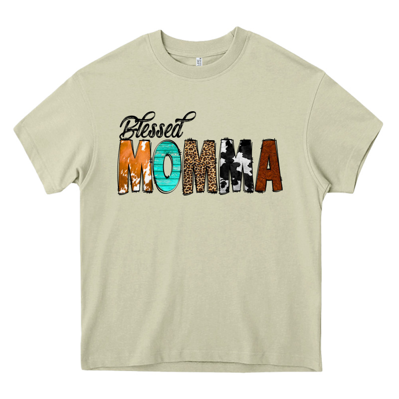 Blessed Momma Heavy Core Tee by CowCowDesign | Teevron