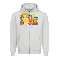 Dove Grey love pineapple Zipper Hoodie - RanaPortraitStore