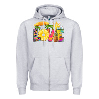 Heather Grey love pineapple Zipper Hoodie - RanaPortraitStore