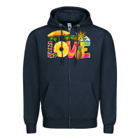 Navy love pineapple Zipper Hoodie - RanaPortraitStore