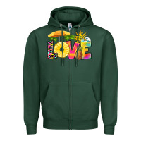 Sports Green love pineapple Zipper Hoodie - RanaPortraitStore