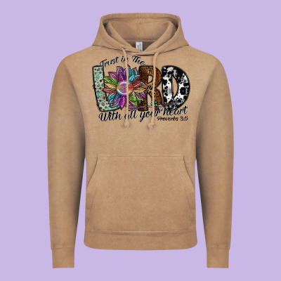 Trust In The Lord With All Your Heart Vintage Hoodie Designed By Sublimationcraftshop