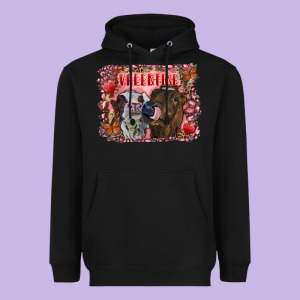 Valentine Heifers Heavyweight Hoodie Designed By Ranaportraitstore