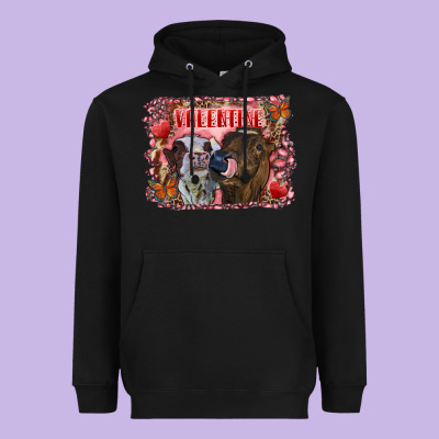 Valentine Heifers Heavyweight Hoodie Designed By Ranaportraitstore