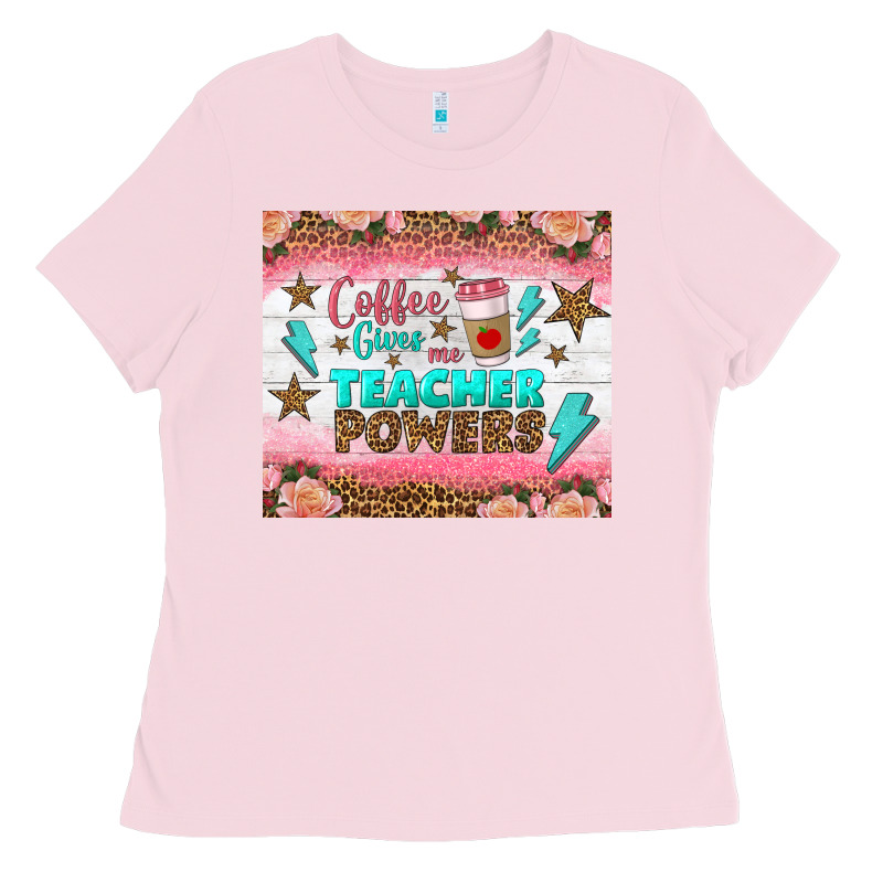 Coffee Gives Me Teacher Powers Tumbler Ladies Tee by BundleAndBundleShop | Teevron