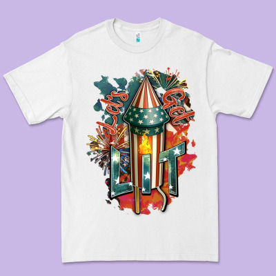 Let's Get Lit Premium Tee Designed By Fadigitalartstudio