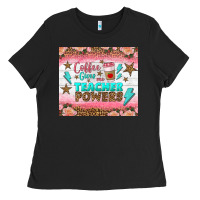 Black coffee gives me teacher powers tumbler Ladies Tee - BundleAndBundleShop