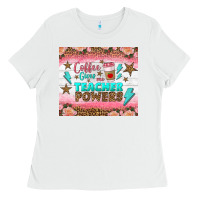White coffee gives me teacher powers tumbler Ladies Tee - BundleAndBundleShop