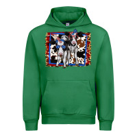 Emerald 4th of July Cows Holstein Cows Urban Hoodie - Jasminsmagicworld