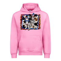 Fuchsia Pink 4th of July Cows Holstein Cows Urban Hoodie - Jasminsmagicworld