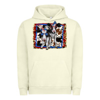 Pigment Pistachio 4th of July Cows Holstein Cows Urban Hoodie - Jasminsmagicworld