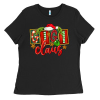 Black Christmas Gigi Claus Ladies Tee - FaDigitalArtStudio