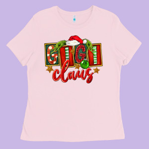 Christmas Gigi Claus Ladies Tee Designed By Fadigitalartstudio