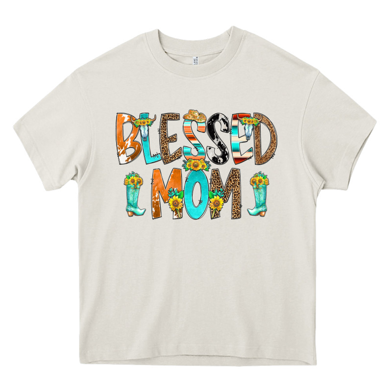 Blessed Mom Heavy Core Tee by CowCowDesign | Teevron