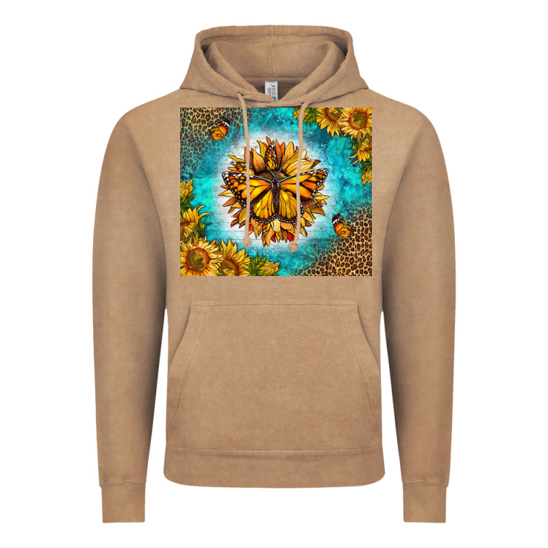 Monarch Butterfly Sunflower Vintage Hoodie by LillyAllenDesigns | Teevron