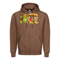 Chestnut love kiwi Zipper Hoodie - RanaPortraitStore