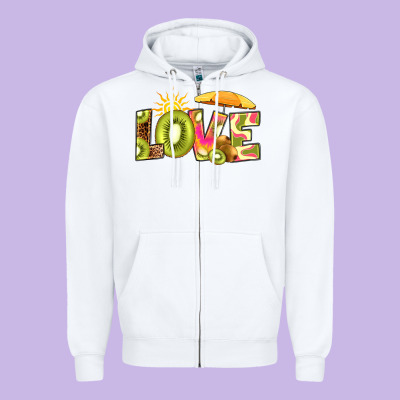 Love Kiwi Zipper Hoodie Designed By Ranaportraitstore