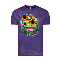 Cloud Purple Georgia Map Sunflower Cactus Serape Vintage Tee - RanaPortraitStore