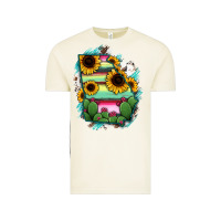 Vintage Arctic Georgia Map Sunflower Cactus Serape Vintage Tee - RanaPortraitStore