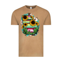 Vintage Camel Georgia Map Sunflower Cactus Serape Vintage Tee - RanaPortraitStore