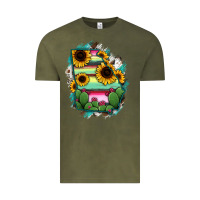 Vintage Olive Georgia Map Sunflower Cactus Serape Vintage Tee - RanaPortraitStore