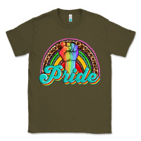 Army Green pride rainbow Classic Tee - OliviaCreatesArt