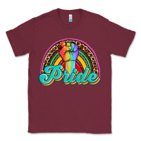 Burgundy pride rainbow Classic Tee - OliviaCreatesArt