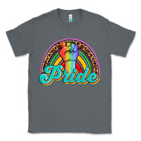 Charcoal Heather pride rainbow Classic Tee - OliviaCreatesArt