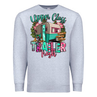 Heather Grey upper class trailer trash Premium Sweatshirt - RanaPortraitStore